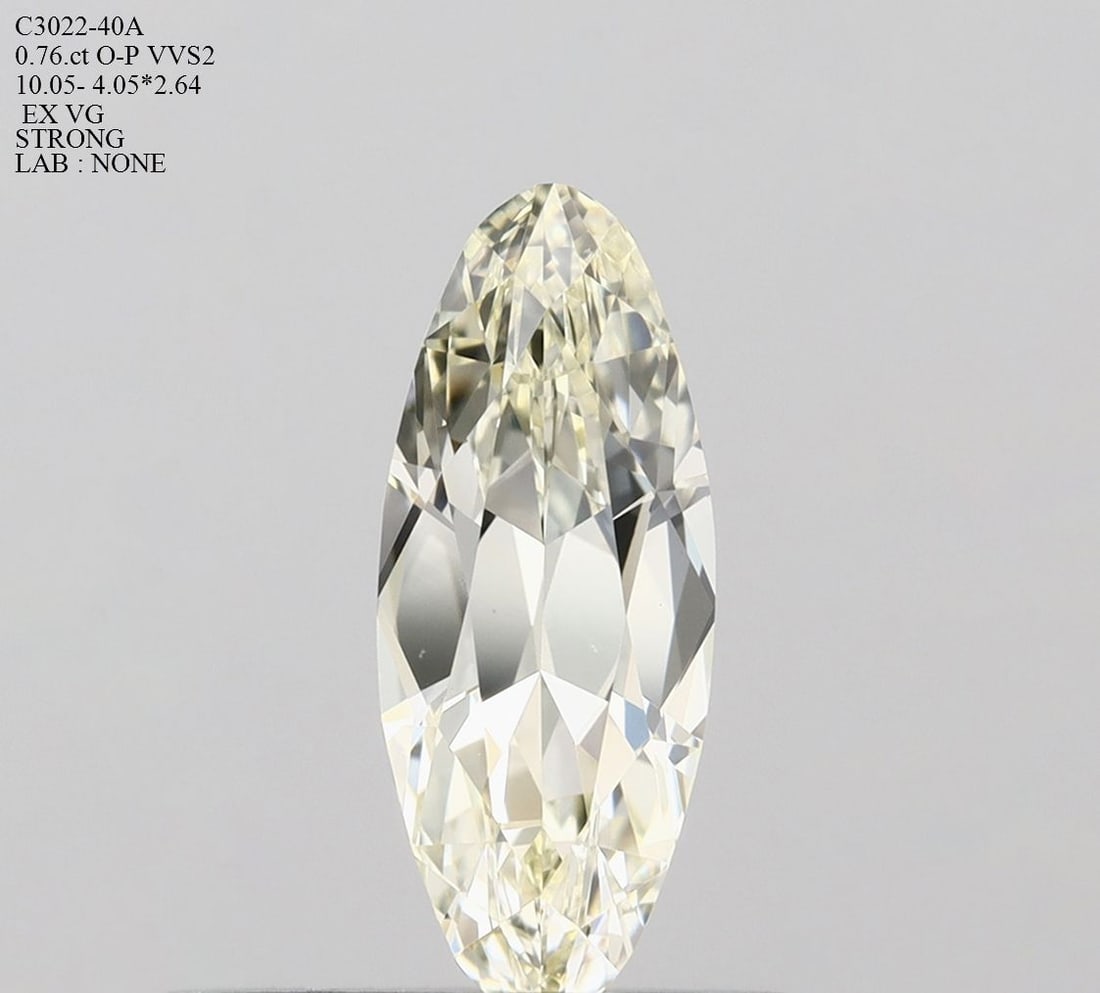 Loose Diamond - OVAL 0.76ct O-P VVS2: Loose Diamond - OVAL 0.76ct O-P VVS2 Source: Natural Shape: OVAL Carats: 0.76 Color: O-P Certification: NONE Video: