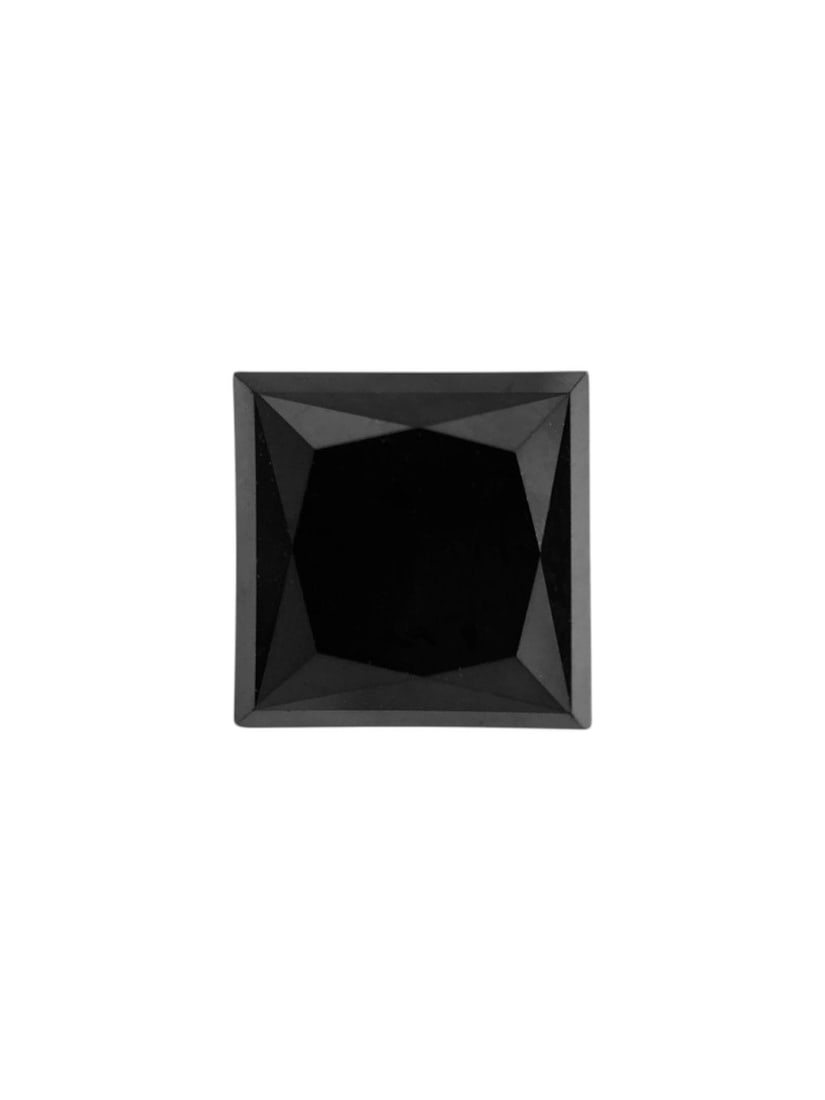 Loose Diamond - PRINCESS 0.19ct Fancy Black VVS2: Loose Diamond - PRINCESS 0.19ct Fancy Black VVS2 Source: Natural Shape: PRINCESS Carats: 0.19 Color: Fancy Black Certification: NONE The Diamond Depot Guarantee: All items in this auction are guarante