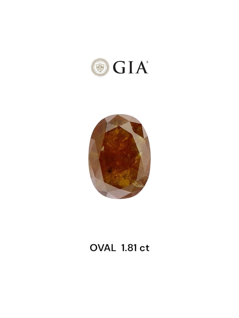 Loose Diamond - OVAL 1.81ct Fancy Deep Brown Orange: Loose Diamond - OVAL 1.81ct Fancy Deep Brown Orange Source: Natural Shape: OVAL Carats: 1.81 Color: Fancy Deep Brown Orange Certification: GIA Video: