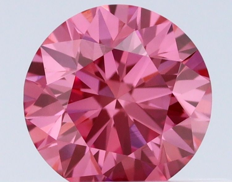 Loose Diamond - ROUND 0.28ct Fancy Vivid Purplish Pink VS2: Loose Diamond - ROUND 0.28ct Fancy Vivid Purplish Pink VS2 Source: Natural Shape: ROUND Carats: 0.28 Color: Fancy Vivid Purplish Pink Certification: GIA Video: