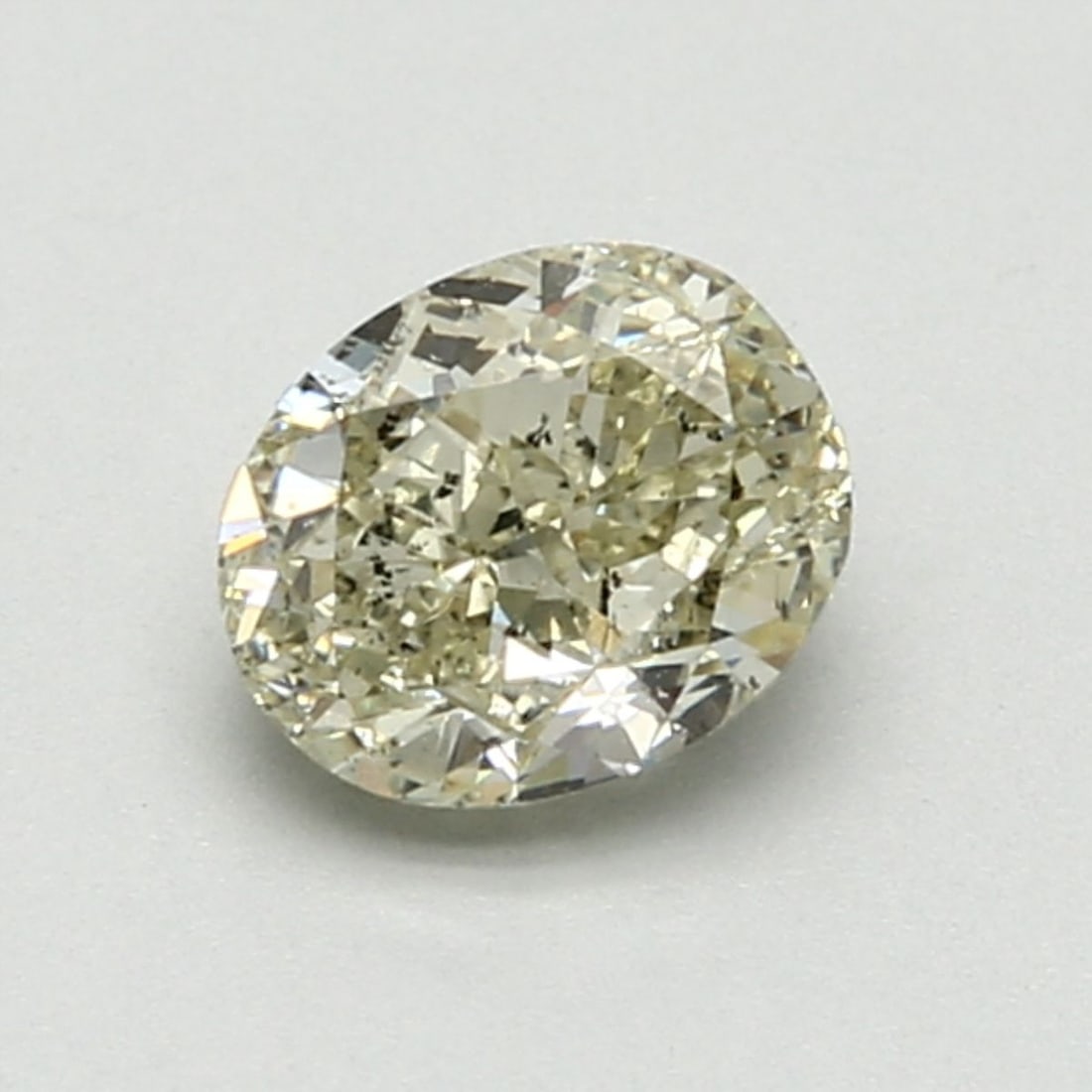 Loose Diamond - OVAL 1.1ct Fancy Light Grayish Greenish Yellow SI2: Loose Diamond - OVAL 1.1ct Fancy Light Grayish Greenish Yellow SI2 Source: Natural Shape: OVAL Carats: 1.1 Color: Fancy Light Grayish Greenish Yellow Certification: GIA Video: