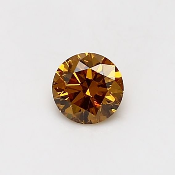 Loose Diamond - ROUND 0.34ct Fancy Deep Brownish Orangey Yellow I1: Loose Diamond - ROUND 0.34ct Fancy Deep Brownish Orangey Yellow I1 Source: Natural Shape: ROUND Carats: 0.34 Color: Fancy Deep Brownish Orangey Yellow Certification: GIA Video: