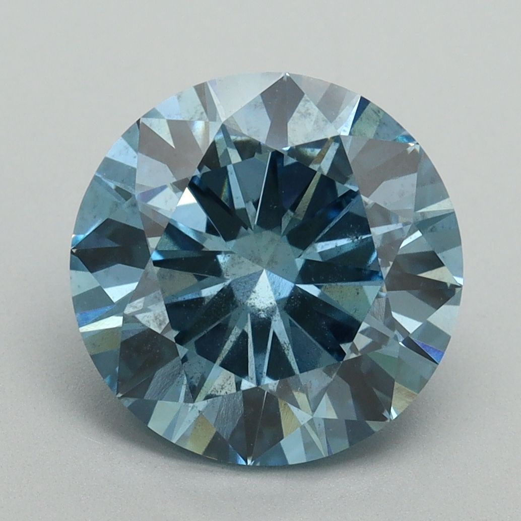 Loose Diamond - ROUND 4.02ct Fancy Vivid Blue SI1: Loose Diamond - ROUND 4.02ct Fancy Vivid Blue SI1 Source: This is a real non-mined Diamond that has been grown in a lab Shape: ROUND Carats: 4.02 Color: Fancy Vivid Blue Certification: IGI Video:
