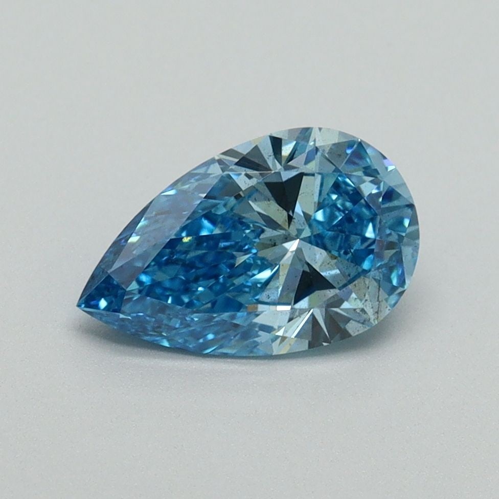 Loose Diamond - PEAR 1.08ct Fancy Vivid Blue SI1: Loose Diamond - PEAR 1.08ct Fancy Vivid Blue SI1 Source: This is a real non-mined Diamond that has been grown in a lab Shape: PEAR Carats: 1.08 Color: Fancy Vivid Blue Certification: IGI Video: