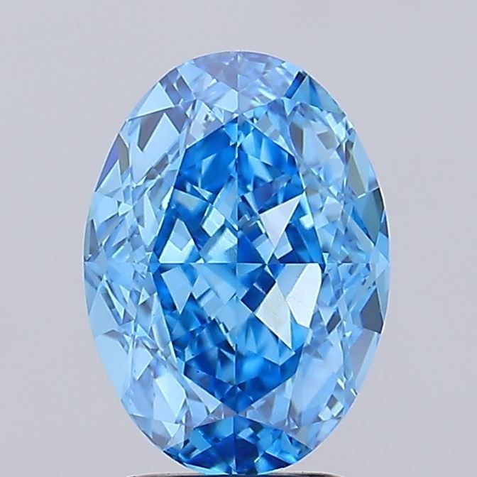 Loose Diamond - OVAL 3.1ct Fancy Vivid Blue VVS2 (1 of 1)