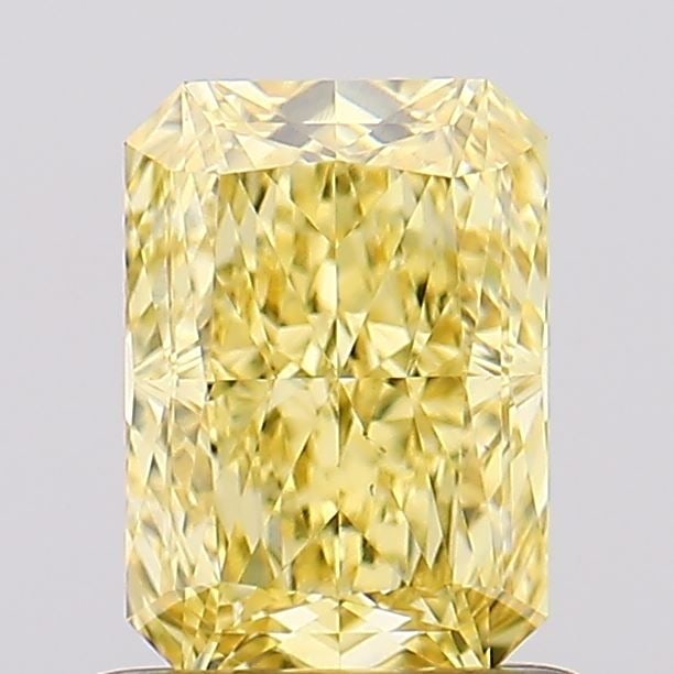 Loose Diamond - RADIANT 1.09ct Fancy Intense Yellow VS1: Loose Diamond - RADIANT 1.09ct Fancy Intense Yellow VS1 Source: This is a real non-mined Diamond that has been grown in a lab Shape: RADIANT Carats: 1.09 Color: Fancy Intense Yellow Certification: IGI