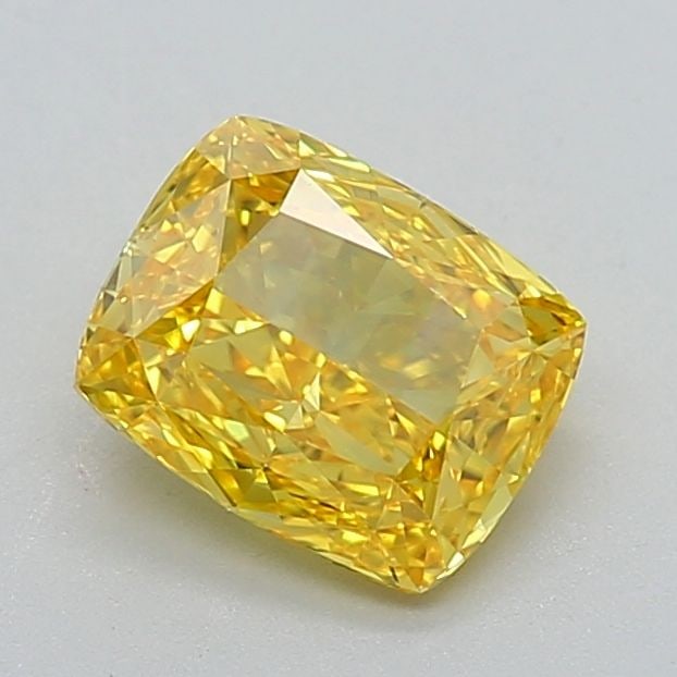 Loose Diamond - CUSHION MODIFIED 1.22ct Fancy Vivid Yellow VVS1: Loose Diamond - CUSHION MODIFIED 1.22ct Fancy Vivid Yellow VVS1 Source: This is a real non-mined Diamond that has been grown in a lab Shape: CUSHION MODIFIED Carats: 1.22 Color: Fancy Vivid Yellow Cer