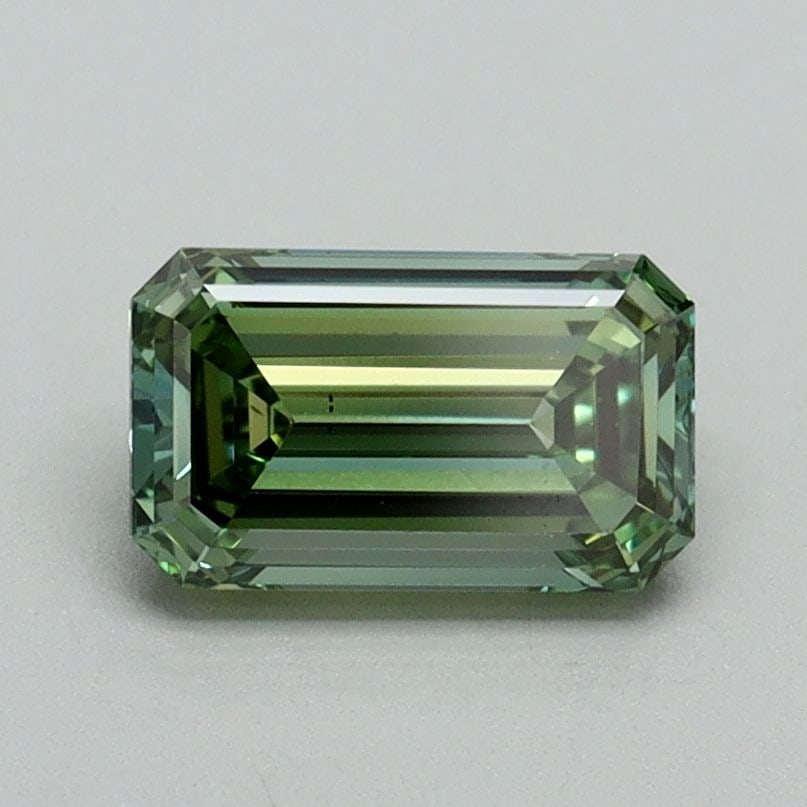 Loose Diamond - EMERALD 1.0ct Fancy Vivid Green VS2: Loose Diamond - EMERALD 1.0ct Fancy Vivid Green VS2 Source: This is a real non-mined Diamond that has been grown in a lab Shape: EMERALD Carats: 1.0 Color: Fancy Vivid Green Certification: IGI Video: