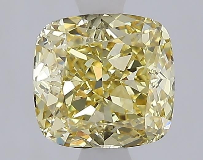 Loose Diamond - CUSHION MODIFIED 1.52ct Fancy Intense Yellow VVS2: Loose Diamond - CUSHION MODIFIED 1.52ct Fancy Intense Yellow VVS2 Source: This is a real non-mined Diamond that has been grown in a lab Shape: CUSHION MODIFIED Carats: 1.52 Color: Fancy Intense Yellow