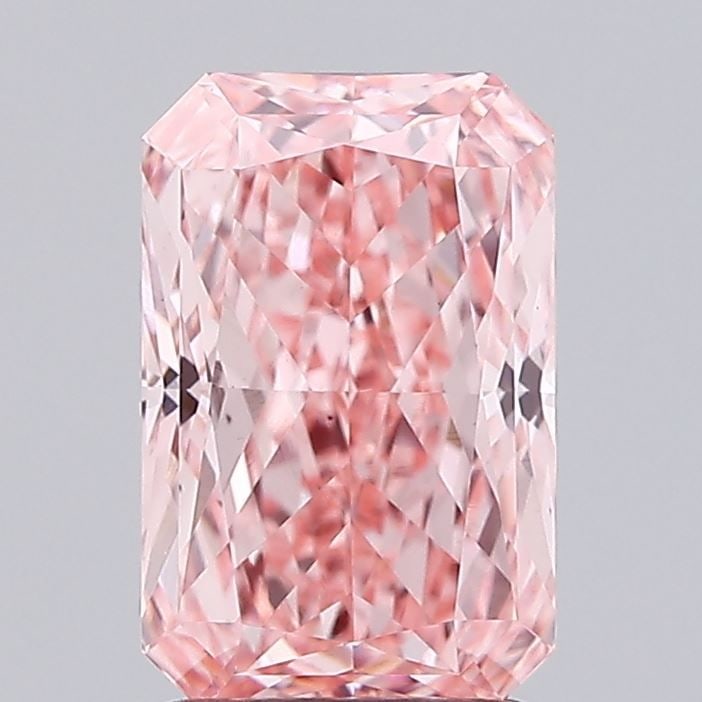 Loose Diamond - RADIANT 2.0ct Fancy Vivid Pink VS2: Loose Diamond - RADIANT 2.0ct Fancy Vivid Pink VS2 Source: This is a real non-mined Diamond that has been grown in a lab Shape: RADIANT Carats: 2.0 Color: Fancy Vivid Pink Certification: IGI Video: