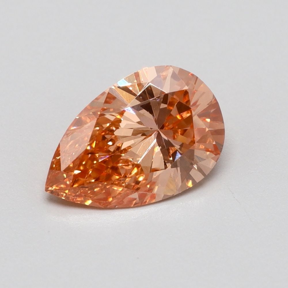 Loose Diamond - PEAR 0.5ct Fancy Vivid Orange VVS2: Loose Diamond - PEAR 0.5ct Fancy Vivid Orange VVS2 Source: This is a real non-mined Diamond that has been grown in a lab Shape: PEAR Carats: 0.5 Color: Fancy Vivid Orange Certification: NONE Video:
