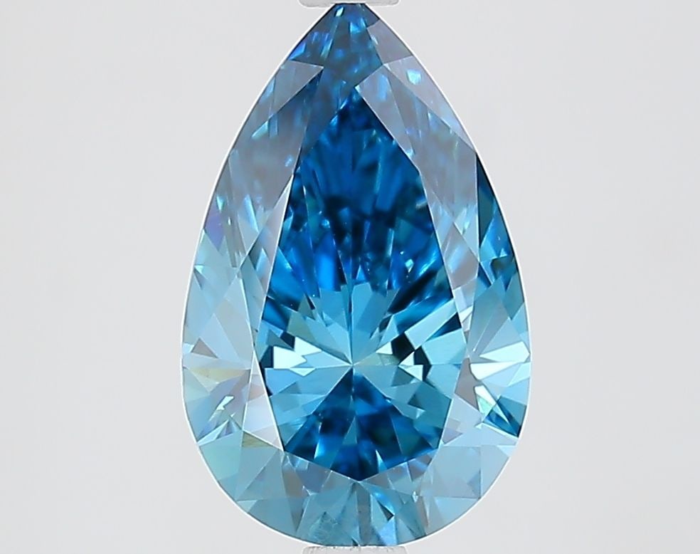 Loose Diamond - PEAR 2.2ct Fancy Vivid Blue VS1: Loose Diamond - PEAR 2.2ct Fancy Vivid Blue VS1 Source: This is a real non-mined Diamond that has been grown in a lab Shape: PEAR Carats: 2.2 Color: Fancy Vivid Blue Certification: IGI Video: