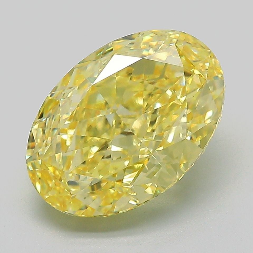 Loose Diamond - OVAL 4.42ct Fancy Vivid Yellow VS1: Loose Diamond - OVAL 4.42ct Fancy Vivid Yellow VS1 Source: This is a real non-mined Diamond that has been grown in a lab Shape: OVAL Carats: 4.42 Color: Fancy Vivid Yellow Certification: IGI Video: