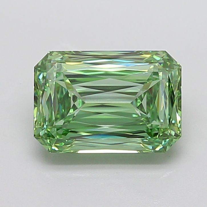 Loose Diamond - RADIANT 5.07ct Fancy Vivid Green VVS1: Loose Diamond - RADIANT 5.07ct Fancy Vivid Green VVS1 Source: This is a real non-mined Diamond that has been grown in a lab Shape: RADIANT Carats: 5.07 Color: Fancy Vivid Green Certification: IGI The