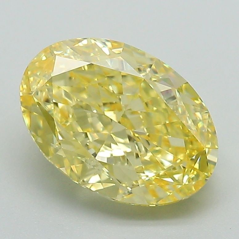Loose Diamond - OVAL 2.45ct Fancy Intense Yellow VS1: Loose Diamond - OVAL 2.45ct Fancy Intense Yellow VS1 Source: This is a real non-mined Diamond that has been grown in a lab Shape: OVAL Carats: 2.45 Color: Fancy Intense Yellow Certification: IGI Video