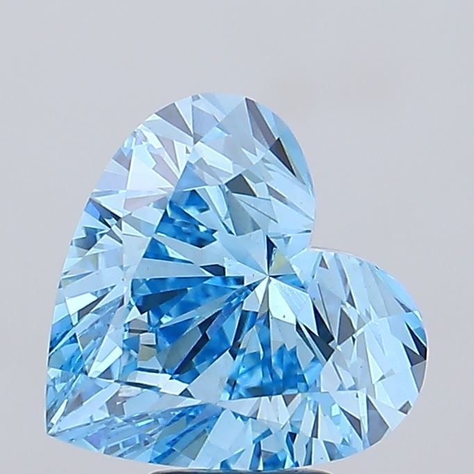 Loose Diamond - HEART 6.44ct Fancy Vivid Blue VS1: Loose Diamond - HEART 6.44ct Fancy Vivid Blue VS1 Source: This is a real non-mined Diamond that has been grown in a lab Shape: HEART Carats: 6.44 Color: Fancy Vivid Blue Certification: IGI Video: