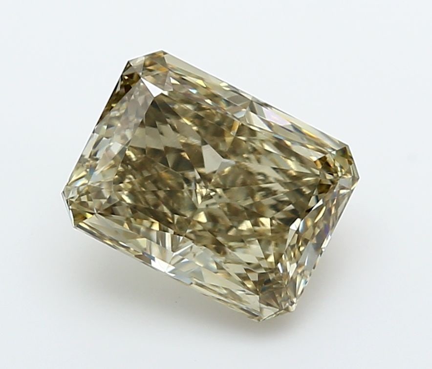 Loose Diamond - RADIANT 3.1ct Fancy Light Gray Yellow VS1: Loose Diamond - RADIANT 3.1ct Fancy Light Gray Yellow VS1 Source: This is a real non-mined Diamond that has been grown in a lab Shape: RADIANT Carats: 3.1 Color: Fancy Light Gray Yellow Certification: