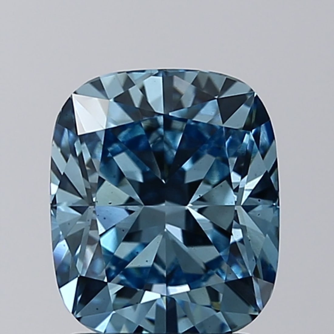 Loose Diamond - CUSHION BRILLIANT 2.01ct Fancy Vivid Blue VS2: Loose Diamond - CUSHION BRILLIANT 2.01ct Fancy Vivid Blue VS2 Source: This is a real non-mined Diamond that has been grown in a lab Shape: CUSHION BRILLIANT Carats: 2.01 Color: Fancy Vivid Blue