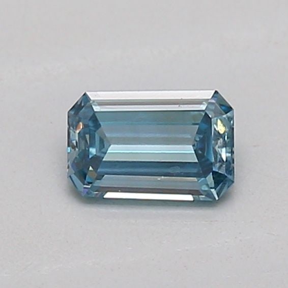 Loose Diamond - EMERALD 0.19ct Fancy Vivid Greenish Blue VVS2: Loose Diamond - EMERALD 0.19ct Fancy Vivid Greenish Blue VVS2 Source: This is a real non-mined Diamond that has been grown in a lab Shape: EMERALD Carats: 0.19 Color: Fancy Vivid Greenish Blue