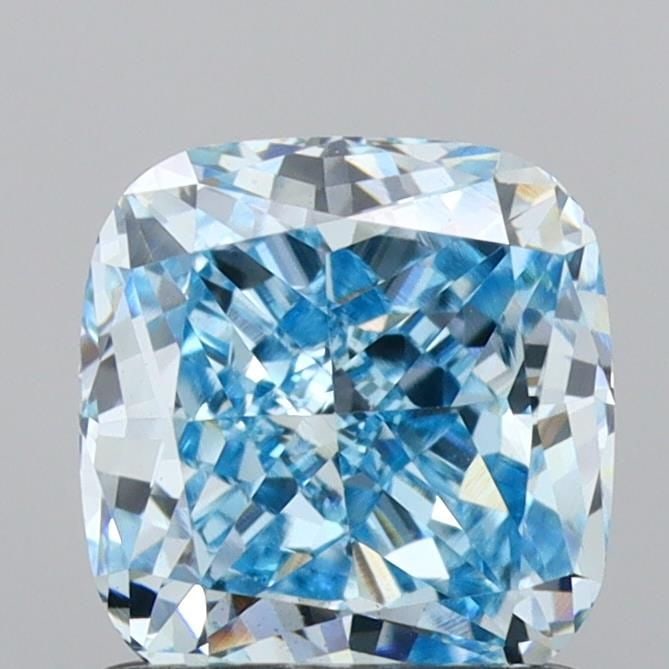 Loose Diamond - CUSHION MODIFIED 1.16ct Fancy Intense Blue VS2: Loose Diamond - CUSHION MODIFIED 1.16ct Fancy Intense Blue VS2 Source: This is a real non-mined Diamond that has been grown in a lab Shape: CUSHION MODIFIED Carats: 1.16 Color: Fancy Intense Blue Cert