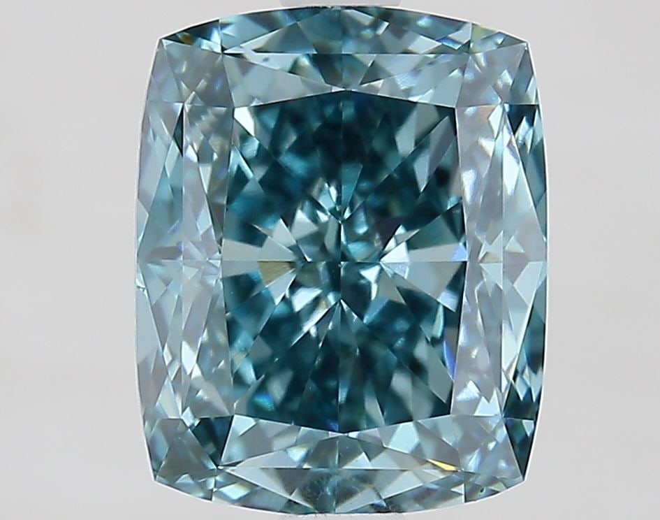 Loose Diamond - CUSHION MODIFIED 2.7ct Fancy Vivid Blue VVS2: Loose Diamond - CUSHION MODIFIED 2.7ct Fancy Vivid Blue VVS2 Source: This is a real non-mined Diamond that has been grown in a lab Shape: CUSHION MODIFIED Carats: 2.7 Color: Fancy Vivid Blue Certifica