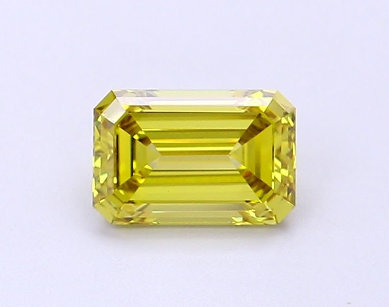 Loose Diamond - EMERALD 1.02ct Fancy Intense Yellow VS1: Loose Diamond - EMERALD 1.02ct Fancy Intense Yellow VS1 Source: This is a real non-mined Diamond that has been grown in a lab Shape: EMERALD Carats: 1.02 Color: Fancy Intense Yellow Certification: IGI