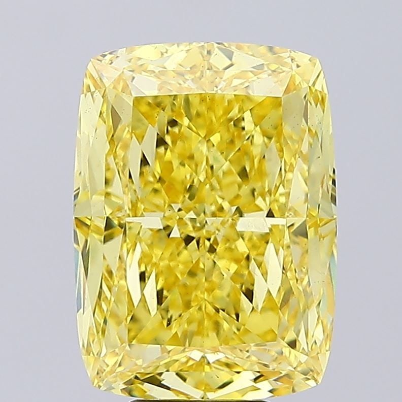 Loose Diamond - CUSHION MODIFIED 10.75ct Fancy Vivid Yellow VS1: Loose Diamond - CUSHION MODIFIED 10.75ct Fancy Vivid Yellow VS1 Source: This is a real non-mined Diamond that has been grown in a lab Shape: CUSHION MODIFIED Carats: 10.75 Color: Fancy Vivid Yellow Ce