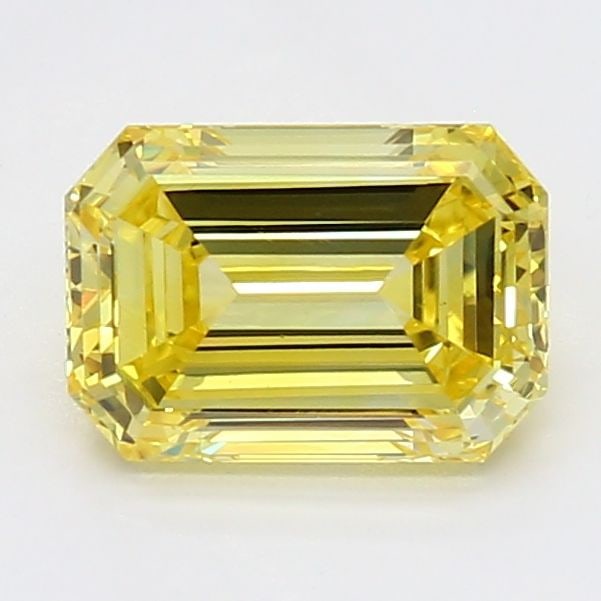 Loose Diamond - EMERALD 0.85ct Fancy Vivid Yellow VS1: Loose Diamond - EMERALD 0.85ct Fancy Vivid Yellow VS1 Source: This is a real non-mined Diamond that has been grown in a lab Shape: EMERALD Carats: 0.85 Color: Fancy Vivid Yellow Certification: NONE Vi
