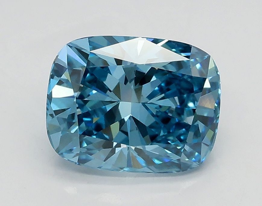 Loose Diamond - CUSHION MODIFIED 1.5ct Fancy Vivid Blue VS2: Loose Diamond - CUSHION MODIFIED 1.5ct Fancy Vivid Blue VS2 Source: This is a real non-mined Diamond that has been grown in a lab Shape: CUSHION MODIFIED Carats: 1.5 Color: Fancy Vivid Blue Certificat