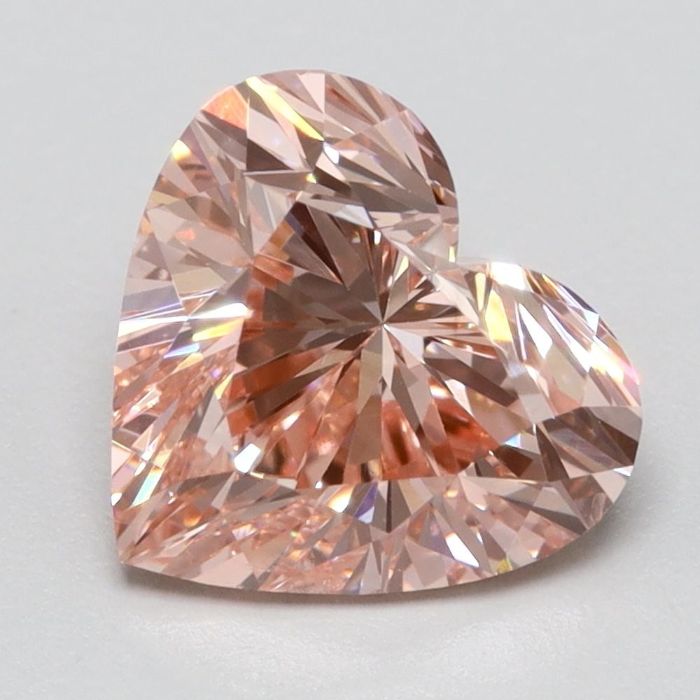 Loose Diamond - HEART 0.93ct Fancy Intense Pink VS2: Loose Diamond - HEART 0.93ct Fancy Intense Pink VS2 Source: This is a real non-mined Diamond that has been grown in a lab Shape: HEART Carats: 0.93 Color: Fancy Intense Pink Certification: NONE