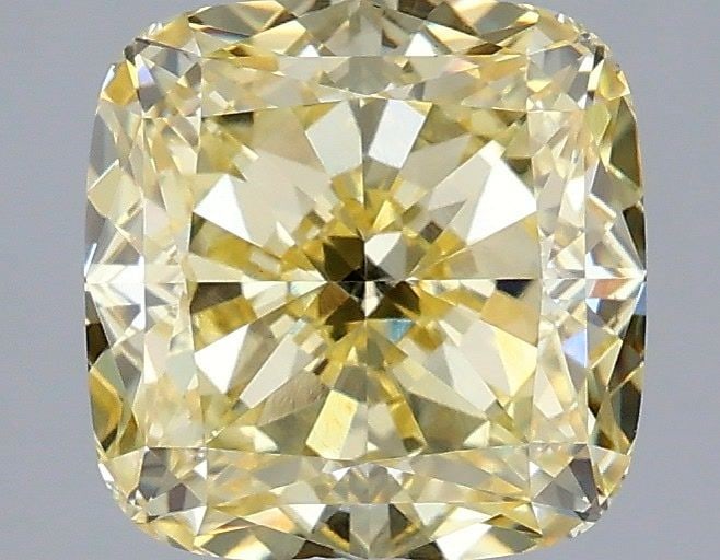 Loose Diamond - CUSHION MODIFIED 2.58ct Fancy Intense Yellow VVS2: Loose Diamond - CUSHION MODIFIED 2.58ct Fancy Intense Yellow VVS2 Source: This is a real non-mined Diamond that has been grown in a lab Shape: CUSHION MODIFIED Carats: 2.58 Color: Fancy Intense Yellow