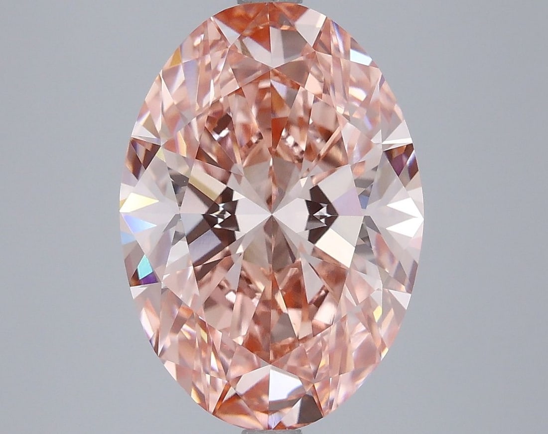 Loose Diamond - OVAL 5.04ct Fancy Vivid Pink VVS2: Loose Diamond - OVAL 5.04ct Fancy Vivid Pink VVS2 Source: This is a real non-mined Diamond that has been grown in a lab Shape: OVAL Carats: 5.04 Color: Fancy Vivid Pink Certification: IGI Video: