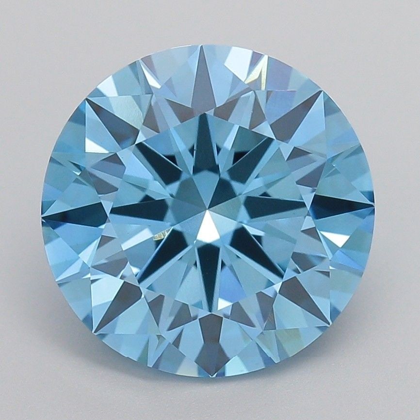 Ideal Loose Diamond - ROUND 6.01ct Fancy Vivid Blue VVS2: Ideal Loose Diamond - ROUND 6.01ct Fancy Vivid Blue VVS2 Source: This is a real non-mined Diamond that has been grown in a lab Shape: ROUND Carats: 6.01 Color: Fancy Vivid Blue Certification: IGI Vide