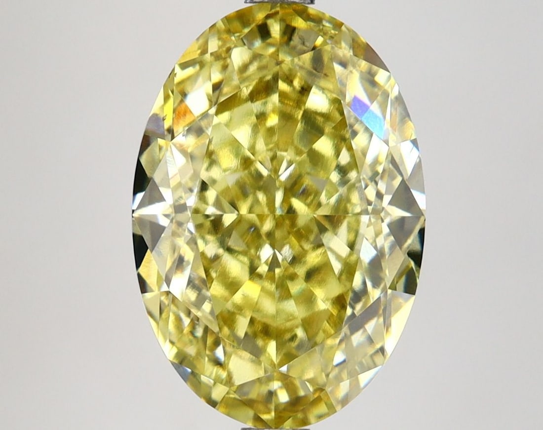 Loose Diamond - OVAL 5.57ct Fancy Intense Yellow VS2: Loose Diamond - OVAL 5.57ct Fancy Intense Yellow VS2 Source: This is a real non-mined Diamond that has been grown in a lab Shape: OVAL Carats: 5.57 Color: Fancy Intense Yellow Certification: IGI Video