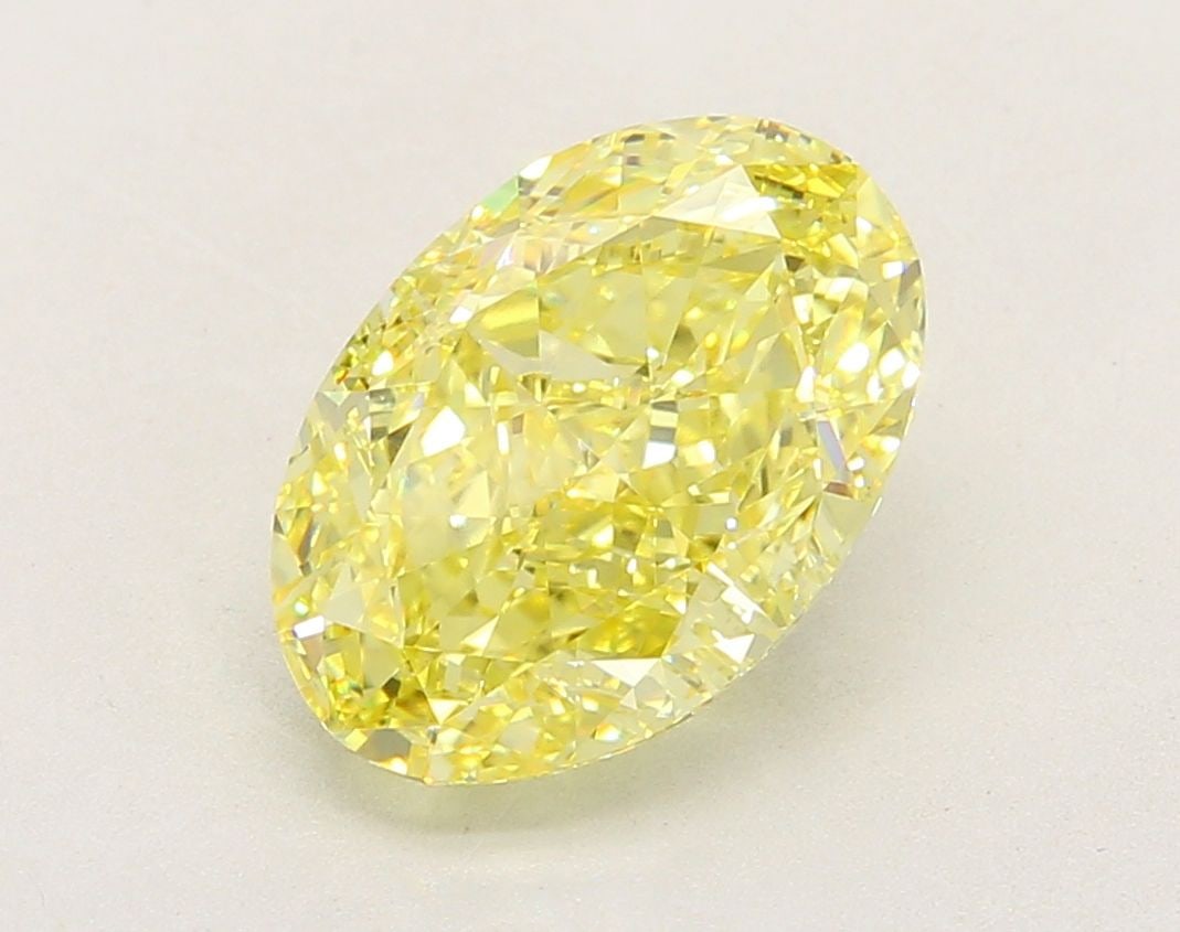 Loose Diamond - OVAL 4.16ct Fancy Intense Yellow VVS2: Loose Diamond - OVAL 4.16ct Fancy Intense Yellow VVS2 Source: This is a real non-mined Diamond that has been grown in a lab Shape: OVAL Carats: 4.16 Color: Fancy Intense Yellow Certification: IGI Vide