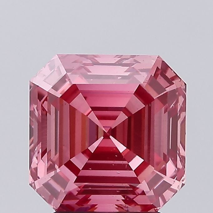 Loose Diamond - ASSCHER 3.0ct Fancy Vivid Purple Pink VS2: Loose Diamond - ASSCHER 3.0ct Fancy Vivid Purple Pink VS2 Source: This is a real non-mined Diamond that has been grown in a lab Shape: ASSCHER Carats: 3.0 Color: Fancy Vivid Purple Pink Certification: