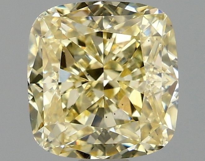 Loose Diamond - CUSHION MODIFIED 1.59ct Fancy Intense Yellow VS2: Loose Diamond - CUSHION MODIFIED 1.59ct Fancy Intense Yellow VS2 Source: This is a real non-mined Diamond that has been grown in a lab Shape: CUSHION MODIFIED Carats: 1.59 Color: Fancy Intense Yellow