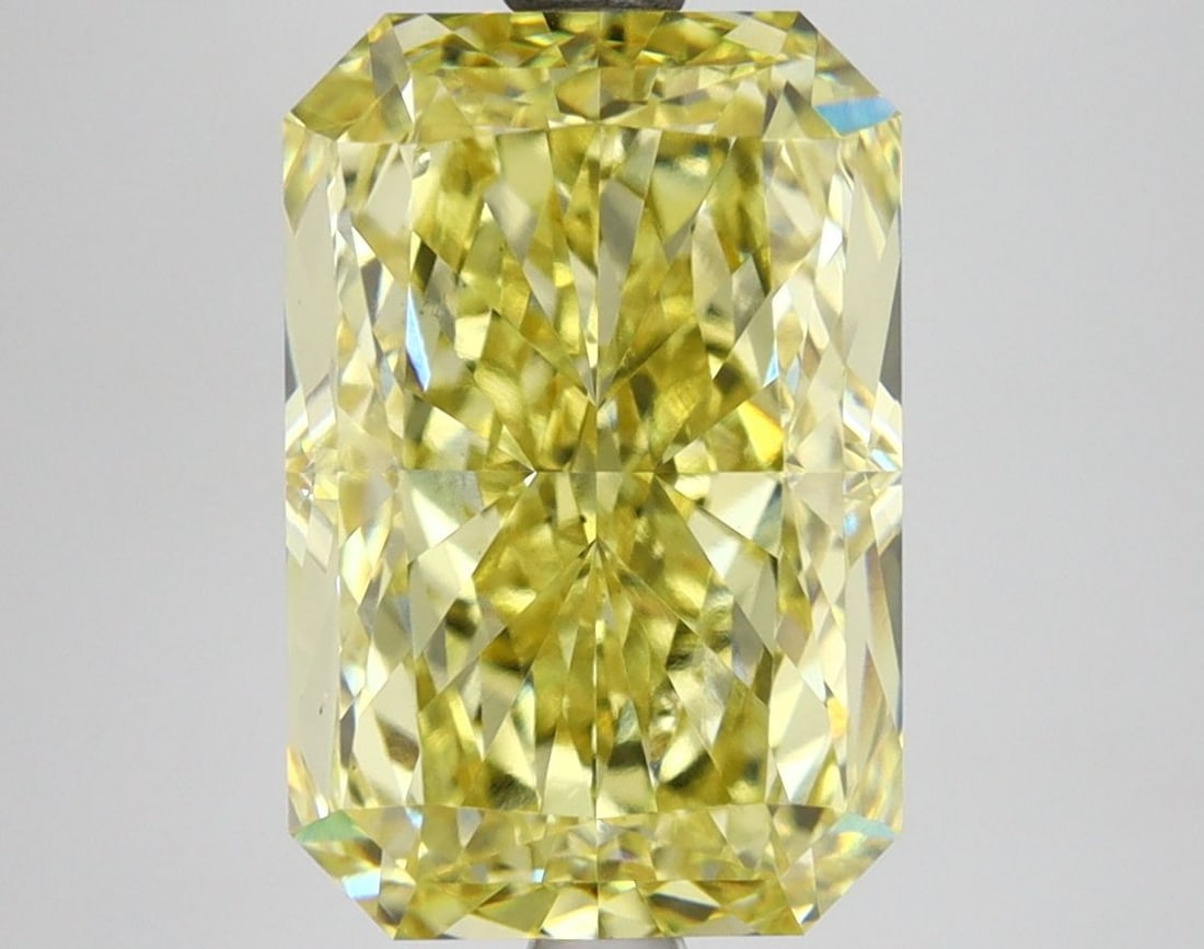 Loose Diamond - RADIANT 5.15ct Fancy Vivid Yellow VVS2: Loose Diamond - RADIANT 5.15ct Fancy Vivid Yellow VVS2 Source: This is a real non-mined Diamond that has been grown in a lab Shape: RADIANT Carats: 5.15 Color: Fancy Vivid Yellow Certification: IGI Vi