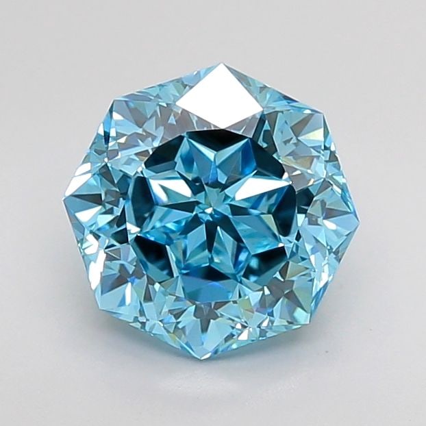Loose Diamond - OCTAGONAL 3.02ct Fancy Vivid Blue VVS2: Loose Diamond - OCTAGONAL 3.02ct Fancy Vivid Blue VVS2 Source: This is a real non-mined Diamond that has been grown in a lab Shape: OCTAGONAL Carats: 3.02 Color: Fancy Vivid Blue Certification: IGI Th