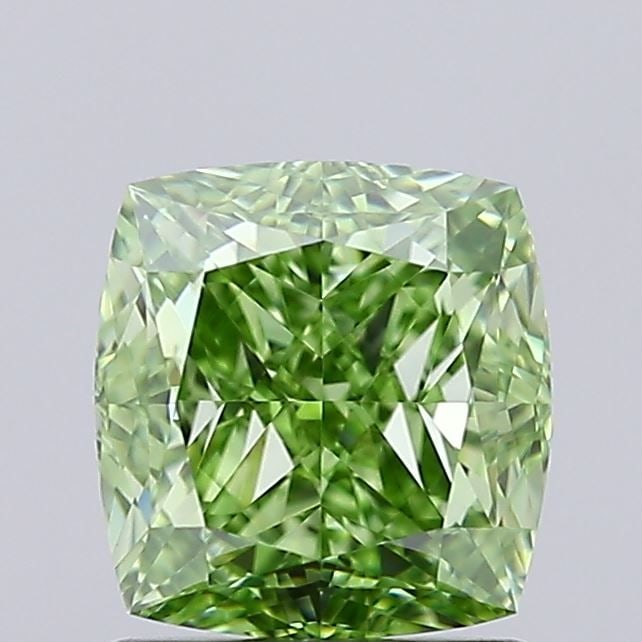 Loose Diamond - CUSHION MODIFIED 1.59ct Fancy Vivid Green IF: Loose Diamond - CUSHION MODIFIED 1.59ct Fancy Vivid Green IF Source: This is a real non-mined Diamond that has been grown in a lab Shape: CUSHION MODIFIED Carats: 1.59 Color: Fancy Vivid Green Certifi