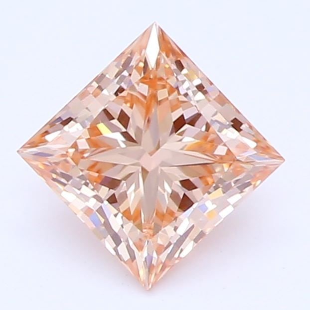 Loose Diamond - PRINCESS 0.54ct Fancy Pinkish Orange VS1: Loose Diamond - PRINCESS 0.54ct Fancy Pinkish Orange VS1 Source: This is a real non-mined Diamond that has been grown in a lab Shape: PRINCESS Carats: 0.54 Color: Fancy Pinkish Orange Certification: G