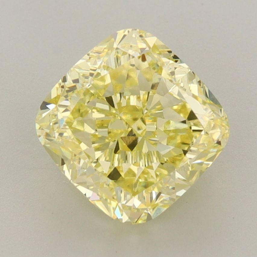 Loose Diamond - CUSHION MODIFIED 2.81ct Fancy Intense Yellow VVS2: Loose Diamond - CUSHION MODIFIED 2.81ct Fancy Intense Yellow VVS2 Source: This is a real non-mined Diamond that has been grown in a lab Shape: CUSHION MODIFIED Carats: 2.81 Color: Fancy Intense Yellow