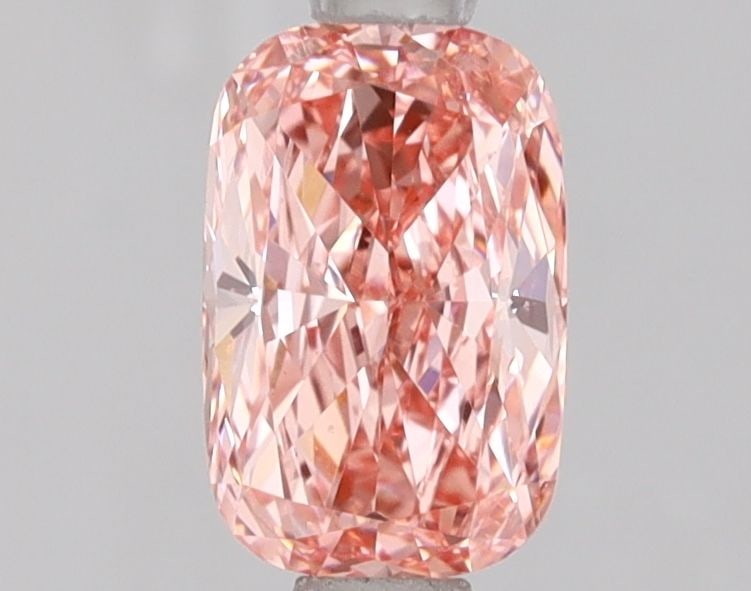 Loose Diamond - CUSHION BRILLIANT 1.01ct Fancy Vivid Pink VS1: Loose Diamond - CUSHION BRILLIANT 1.01ct Fancy Vivid Pink VS1 Source: This is a real non-mined Diamond that has been grown in a lab Shape: CUSHION BRILLIANT Carats: 1.01 Color: Fancy Vivid Pink Certif