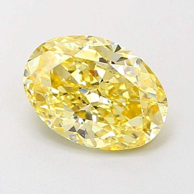 Loose Diamond - OVAL 1.24ct Fancy Intense Yellow SI1: Loose Diamond - OVAL 1.24ct Fancy Intense Yellow SI1 Source: This is a real non-mined Diamond that has been grown in a lab Shape: OVAL Carats: 1.24 Color: Fancy Intense Yellow Certification: IGI Video