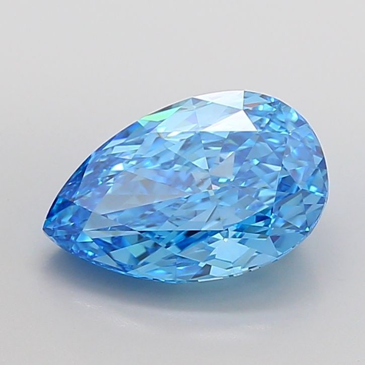 Loose Diamond - PEAR 3.11ct Fancy Vivid Blue VVS2: Loose Diamond - PEAR 3.11ct Fancy Vivid Blue VVS2 Source: This is a real non-mined Diamond that has been grown in a lab Shape: PEAR Carats: 3.11 Color: Fancy Vivid Blue Certification: IGI Video: