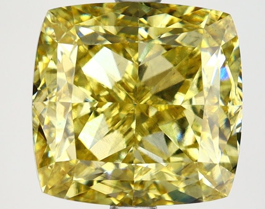 Loose Diamond - CUSHION MODIFIED 5.59ct Fancy Vivid Yellow VS2: Loose Diamond - CUSHION MODIFIED 5.59ct Fancy Vivid Yellow VS2 Source: This is a real non-mined Diamond that has been grown in a lab Shape: CUSHION MODIFIED Carats: 5.59 Color: Fancy Vivid Yellow Cert
