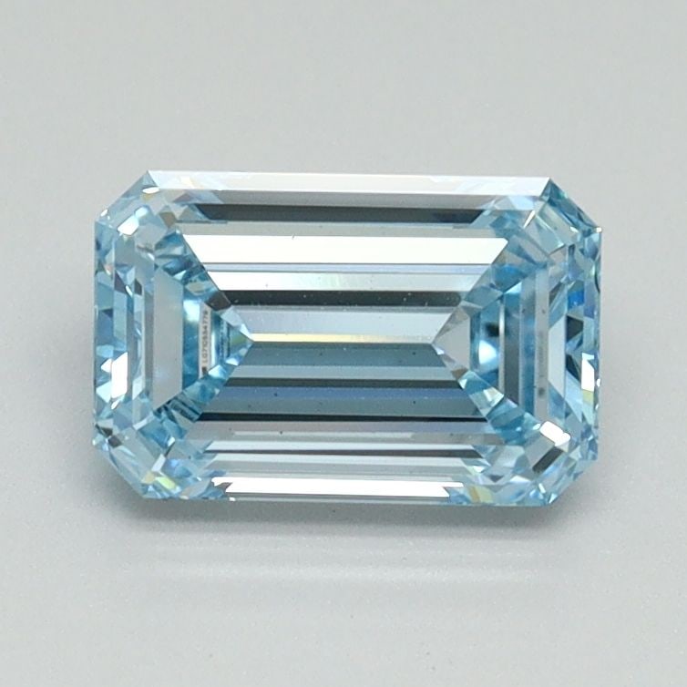 Loose Diamond - EMERALD 1.11ct Fancy Vivid Blue VS1: Loose Diamond - EMERALD 1.11ct Fancy Vivid Blue VS1 Source: This is a real non-mined Diamond that has been grown in a lab Shape: EMERALD Carats: 1.11 Color: Fancy Vivid Blue Certification: IGI Video: