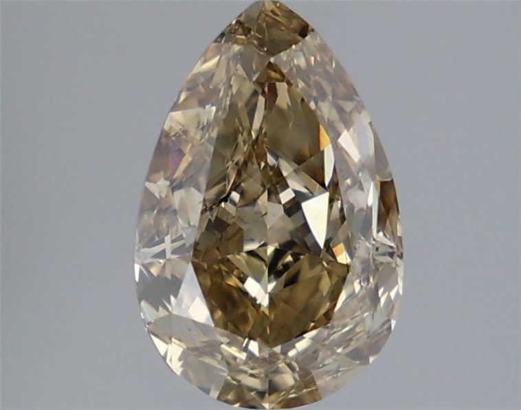 Loose Diamond - PEAR 2.38ct Fancy Gray Yellow VS2: Loose Diamond - PEAR 2.38ct Fancy Gray Yellow VS2 Source: This is a real non-mined Diamond that has been grown in a lab Shape: PEAR Carats: 2.38 Color: Fancy Gray Yellow Certification: IGI Video: