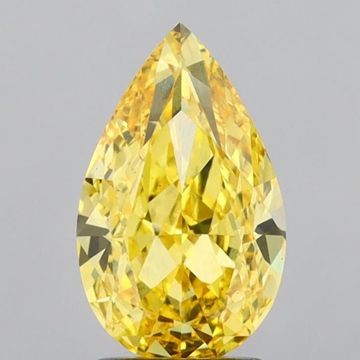 Loose Diamond - PEAR 2.58ct Fancy Intense Yellow VS2: Loose Diamond - PEAR 2.58ct Fancy Intense Yellow VS2 Source: This is a real non-mined Diamond that has been grown in a lab Shape: PEAR Carats: 2.58 Color: Fancy Intense Yellow Certification: IGI Video