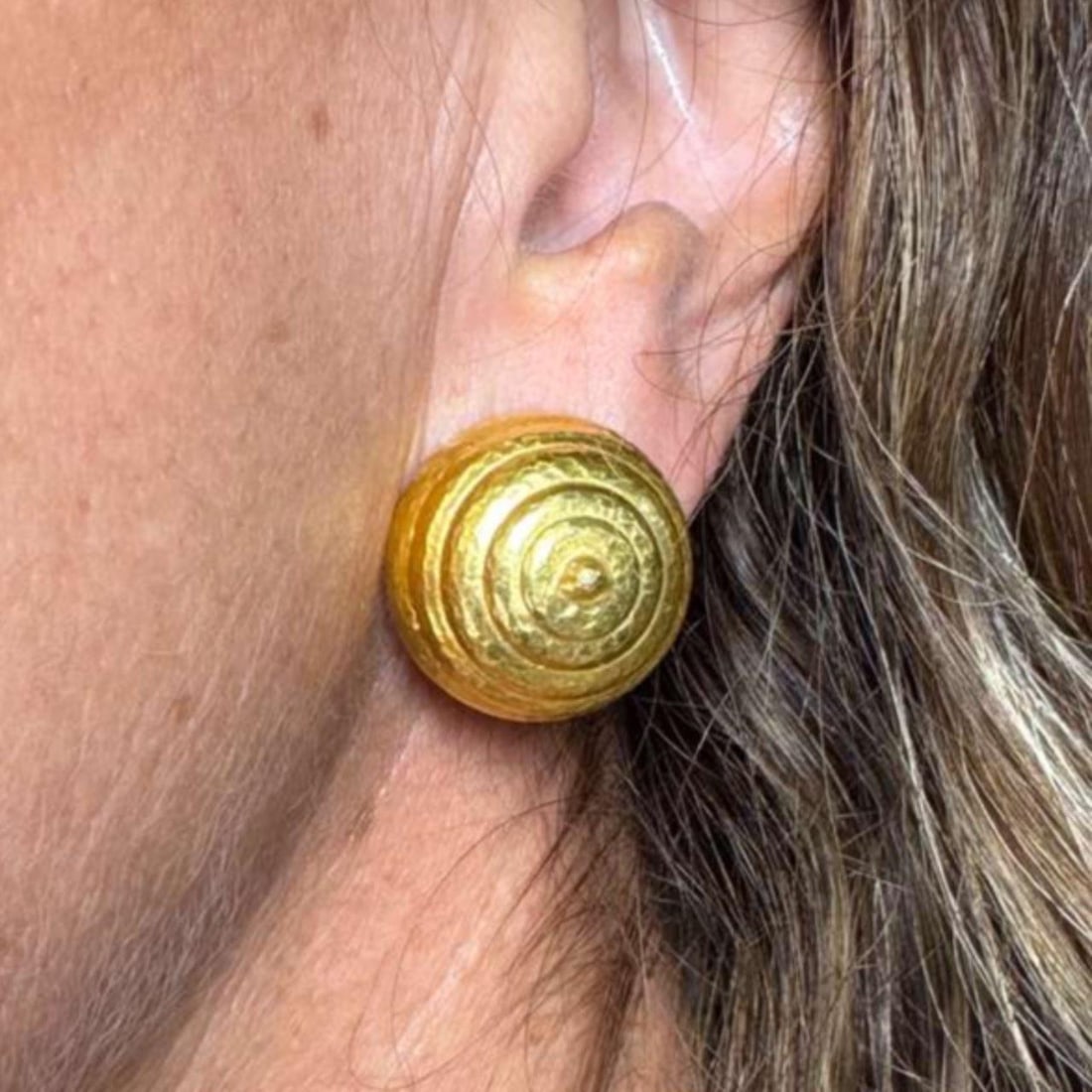 18K Yellow Gold Earrings by Lalaounis 1 Inch Length 16.5 Grams (1 of 3)